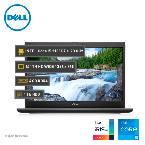 Dell Latitude 14 3420 14" HD Core i5-1135G7, 4GB DDR4, 1TB SATA 2.5"