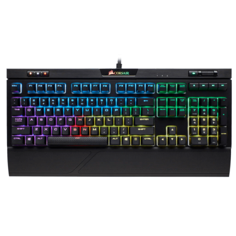 Teclado Gaming Corsair STRAFE RGB MK.2, Cherry MX RED, USB 2.0