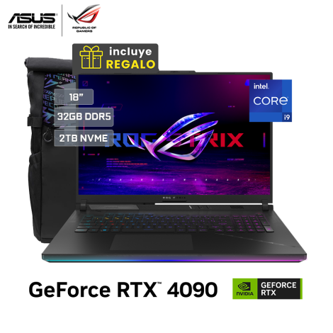 ASUS ROG  Core i9-13980HX + RTX 4090 16GB + 32GB DDR5 + IPS 18" QHD