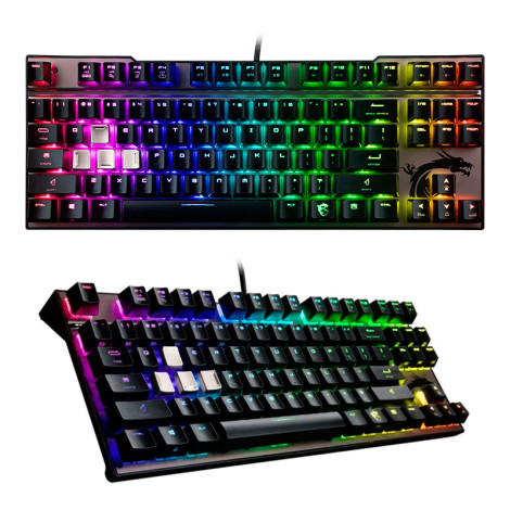 Teclado Gamer MSI Vigor GK70 RED, mecánico, Multimedia, USB, retroiluminado.