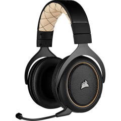 Auriculares Corsair HS70 estéreo, micrófono, PRO WIRELESS, Negro / Crema.