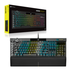 Teclado Gaming Corsair K100 RGB, Cherry MX Silent, Black