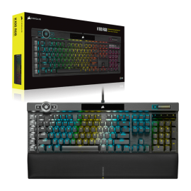 Teclado Gaming Corsair K100 RGB, Cherry MX Silent, Black