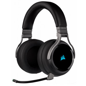 Auriculares Corsair Virtuoso Wireless Carbon, micrófono, Receptor USB, RGB
