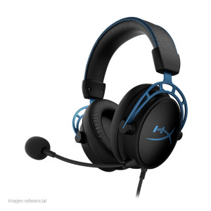 Auriculares HyperX Cloud Alpha S 7.1, micrófono, conector 3.5mm, USB, Negro / Azul.