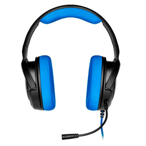 Auriculares Corsair HS35 estéreo, micrófono, 3.5mm, Negro / Azul