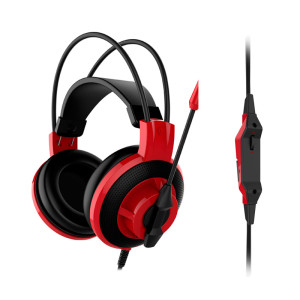 Auriculares Gaming MSI Inmerse DS501, estéreo, micrófono, 3.5 mm, Negro / Rojo
