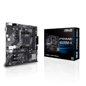 Motherboard ASUS A520M-K, AM4, con soporte M.2, USB 3.2 Gen 1 Tipo A